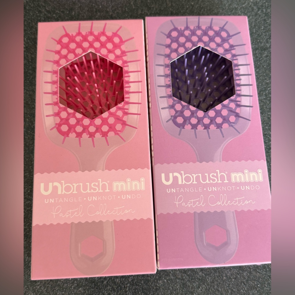 2 FHI heat UNBRUSh Mini untangling unknot & undo HAIR BRUSH in pastel collection
